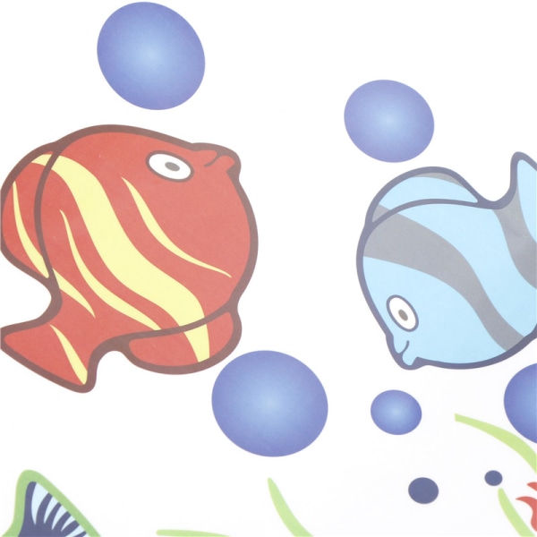 DIY Fishes Aquatic Mural Väggdekaler Toalettrum Hem D