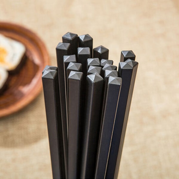 1 par pinnar Alloy halkfria Sushi Sticks Set Present N2