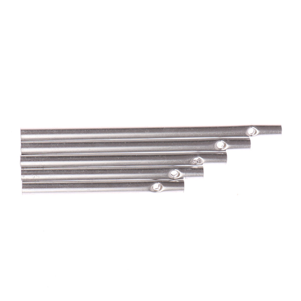 5 st Olika längder Wind Chime Tubes Set Silver Tone Wind Chi