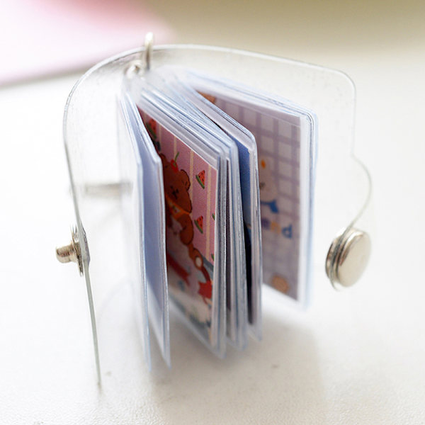 1/2 tum fotoalbum PVC paljetter namnkortshållare 16 fickor Mi Clear S