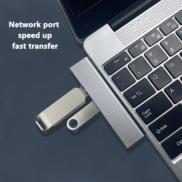 USB3.0 Hub 4 Portar Förlängd Plug Slim Portable USB Splitter Lap