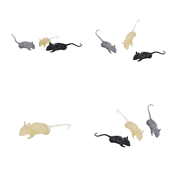 2st Joke Toy Mock Plastic Mouse Prank Trick black
