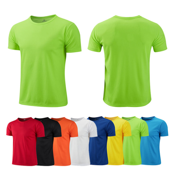 Sommar T-shirt för män Casual Vita T-shirts Man kortärmad T green L