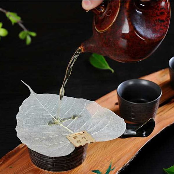 Bladen formar bodhi läckage kung fu te infusers blad te filter