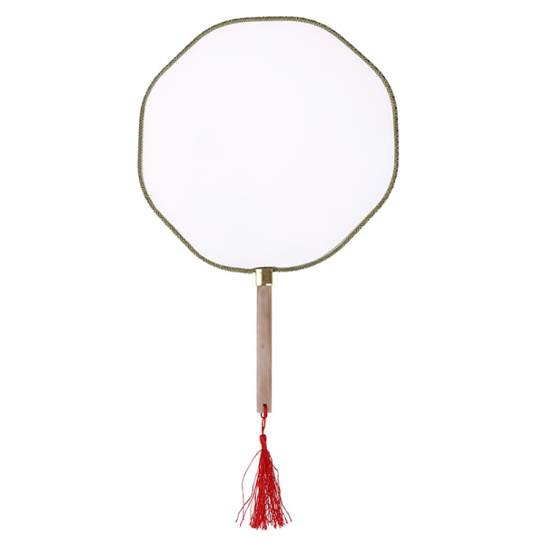 Vit Elegant Hand Fan Gong fläkt tom barn DIY konst målade C