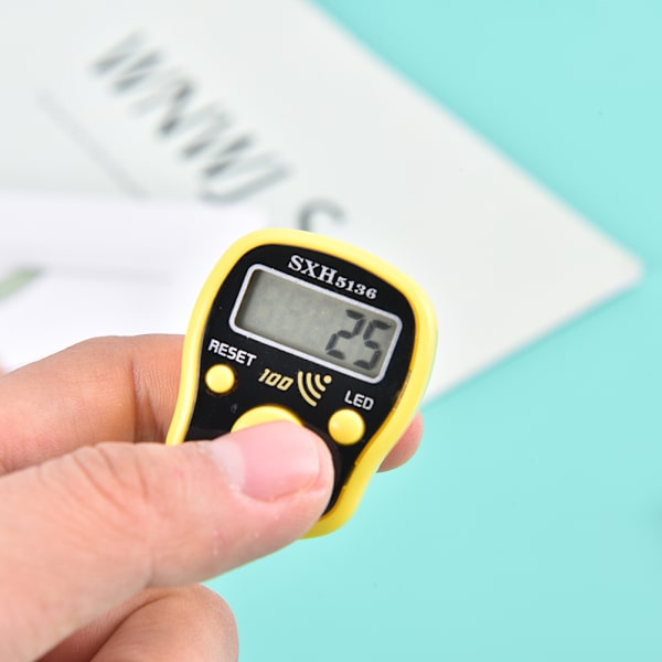 Stitch Marker Rad Hand Tally Finger Counter LCD Electric Digita Gray