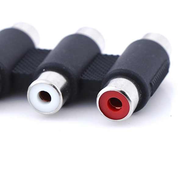 1PC 3 RCA AV o video hona till hona jack adapter 3RCA