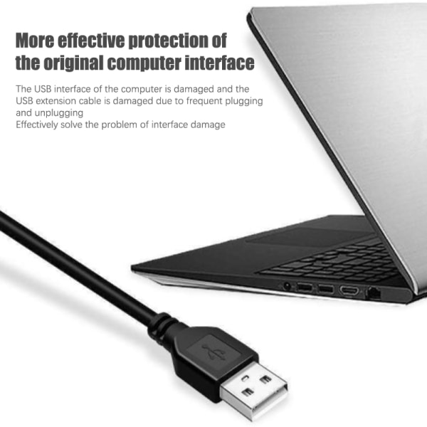 USB 2.0 förlängningskabel 0,6m/1m/1,5m trådbunden dataöverföring Li 1.5m