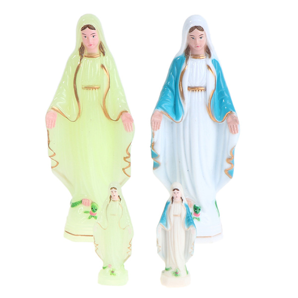 Katolsk Maria staty Madonna Handgjord Jungfru Maria staty Jesus