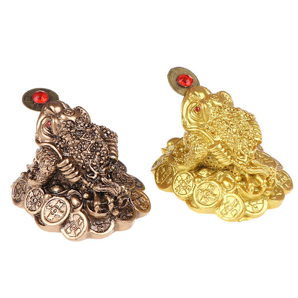 1st Fortune Frog Feng Shui Lucky Money Padda Hemmakontor Dekor Bronze