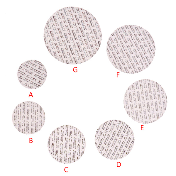 100 st självhäftande skumpressförsegling cap Liners kosmetisk flaska 53mm