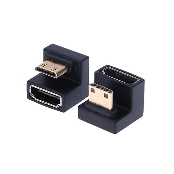 360 graders vinklad U-formad L-omvandlare Mini HD Hane till HDMI Ada A