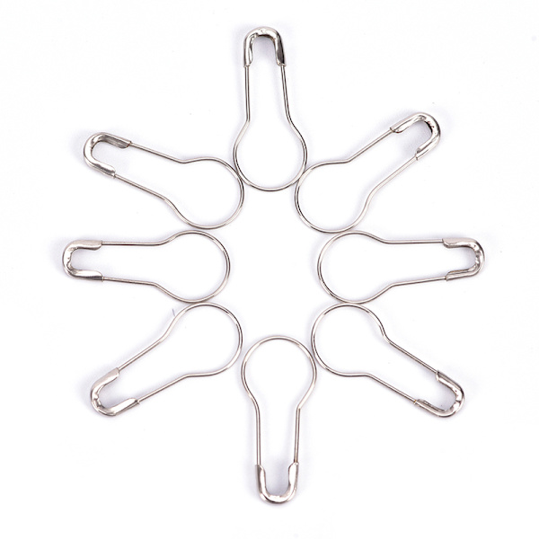 100st Pins Calabash Bulb Kalebass Form Metallklämmor Stickning Stit Silver
