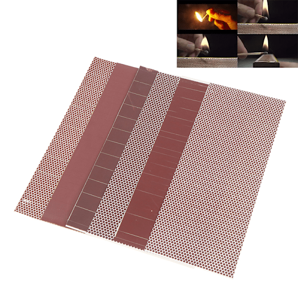 Matchstick Striker Sticker Självhäftande Flame Paper Fosfor Shee 3(Plaid 54x55*7mm)