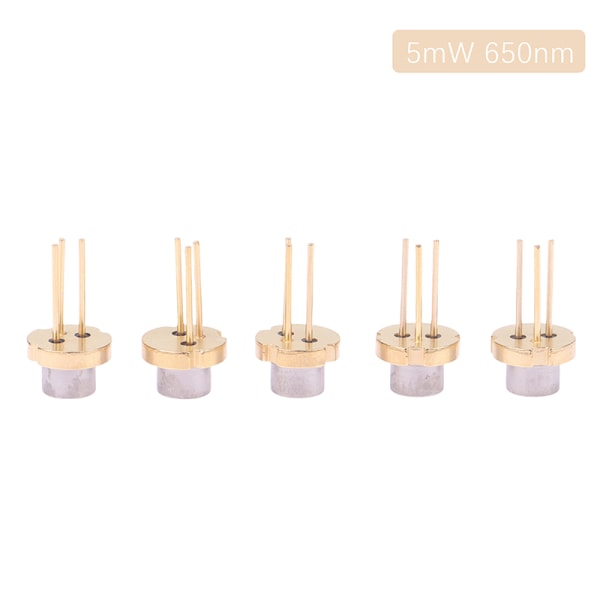 10 st 5mW 650nm röd diodsensormodul TO-18 dioder DIY 650N Gold