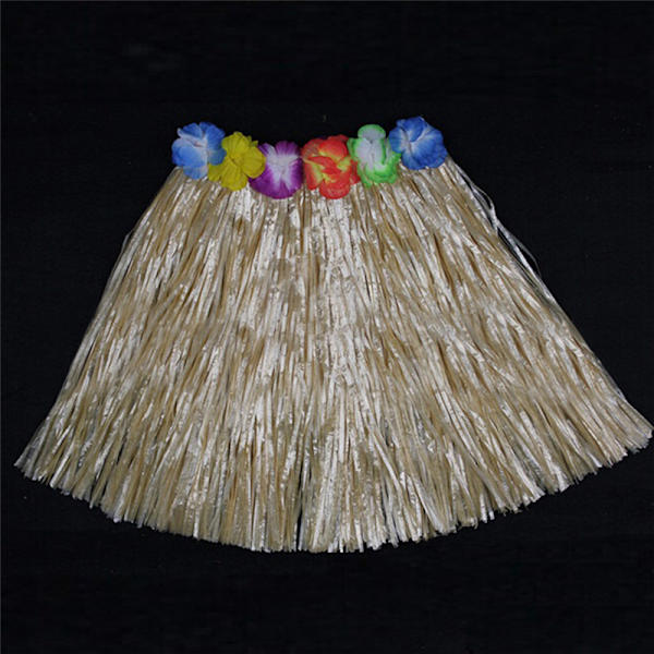 Barn Pojkar Flickor Hawaiian Hula Grass Beach Kjol Blomma Armband Primary colors