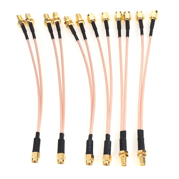 SMA till 2X SMA Hane Hona Y-typ Splitter Combiner Jumper Cable C