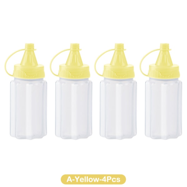 1Set Kryddflaska Minisåsflaska Kryddlåda Kryddburk Sa A-Yellow-4Pcs