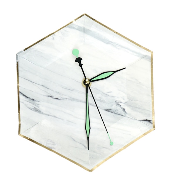 1 set självlysande Silent Quartz Väggklocka Spindelrörelsemekanism