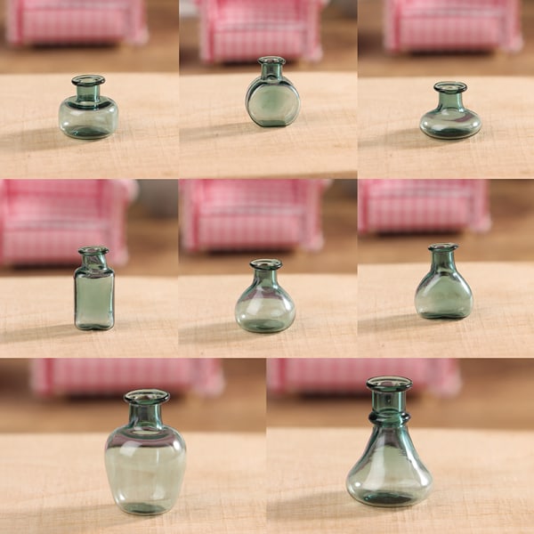 1st 1:12 Dockhus Miniatyrglasvas Blomsterarrangör Förvaring E