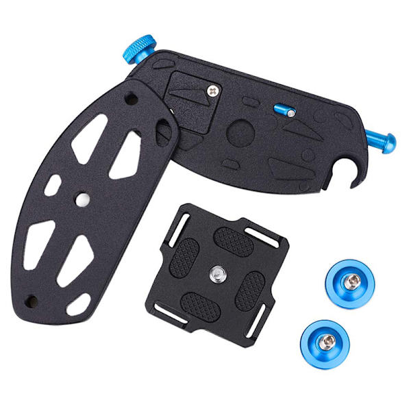 Metall Quick Release Kamera Midjebälte Spänne Knappfäste sliver