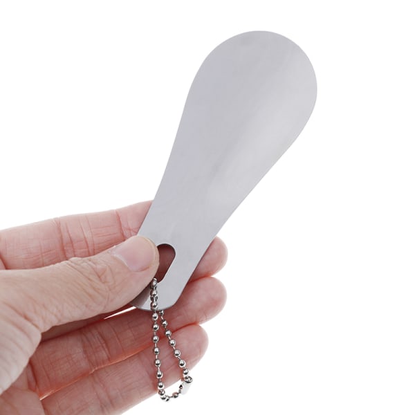10 cm 4" skohorn i rostfritt stål lång skosked sked mini