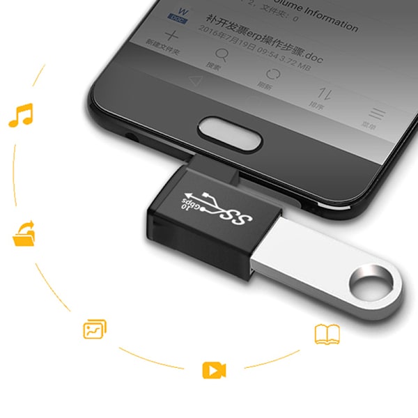 90 graders rätvinkel USB 3.0 hane till hona expansionsadapter A