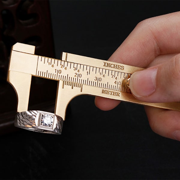Mini mässingsskala 80/100 mm glidmätare Vernier Bromsok Linjal P 100mm（double scale）
