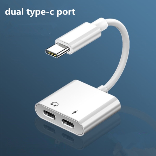 Typ C Adapter USB C till 3,5 mm uttag o Laddare Splitter Typ C A