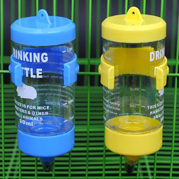 Plast Hamster Drinker Vattenflaska Dispenser Matare Hängande F Pink