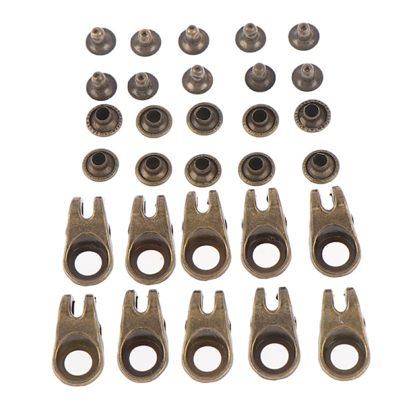 10 set Alloy Boot Spetskrokar Spetsbeslag med nitar Camp Hi