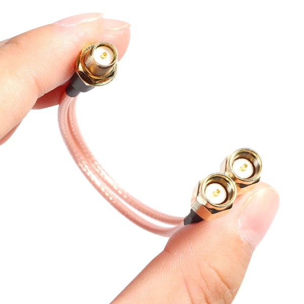 SMA till 2X SMA Hane Hona Y-typ Splitter Combiner Jumper Cable C