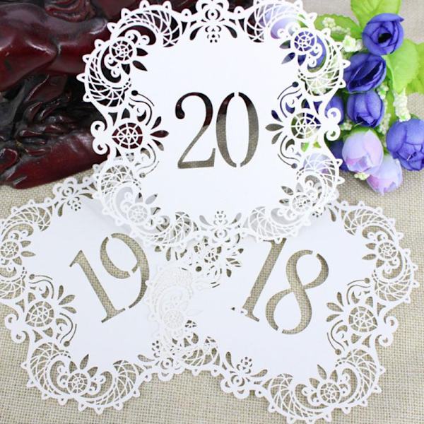 10st/ set Bordsnummer 1-10 11-20 Bordsnummerkort för Weddi N2