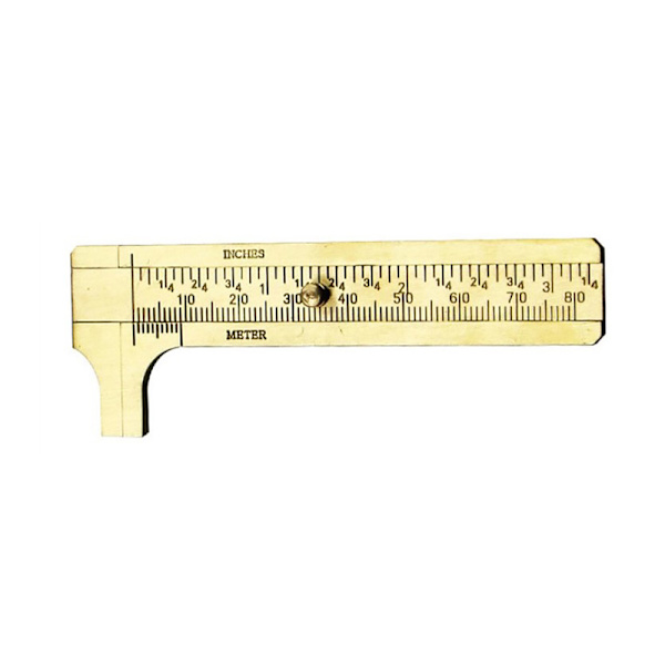 Mini mässingsskala 80/100 mm glidmätare Vernier Bromsok Linjal P 80mm（double scale）
