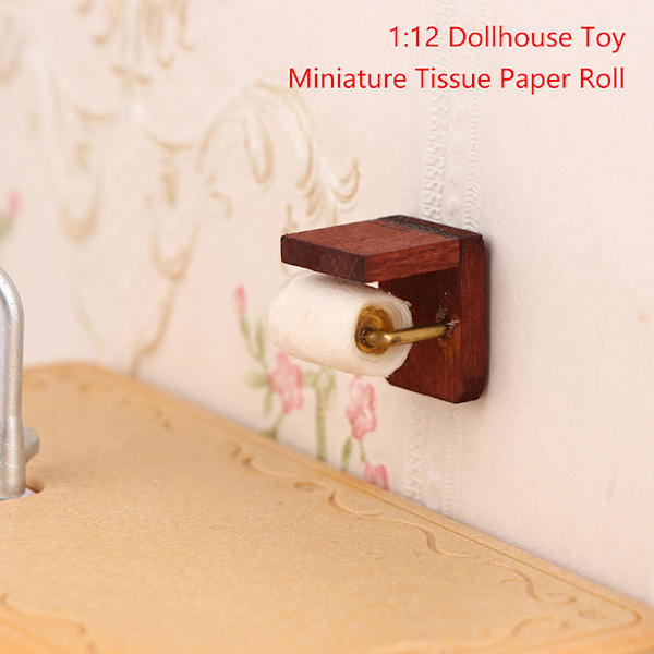 1:12 Dollhouse Miniature Tissue Paper Roll Paper with Stand Mod