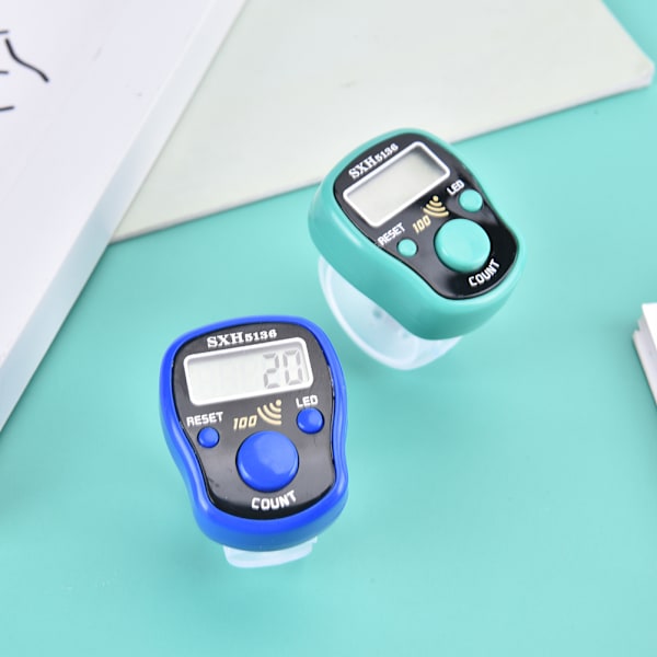 Stitch Marker Rad Hand Tally Finger Counter LCD Electric Digita Red