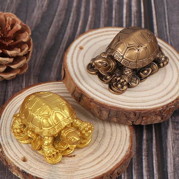 Turtle Resin Ornament Koppar Turtle Ornament Feng Shui Furnis Bronze