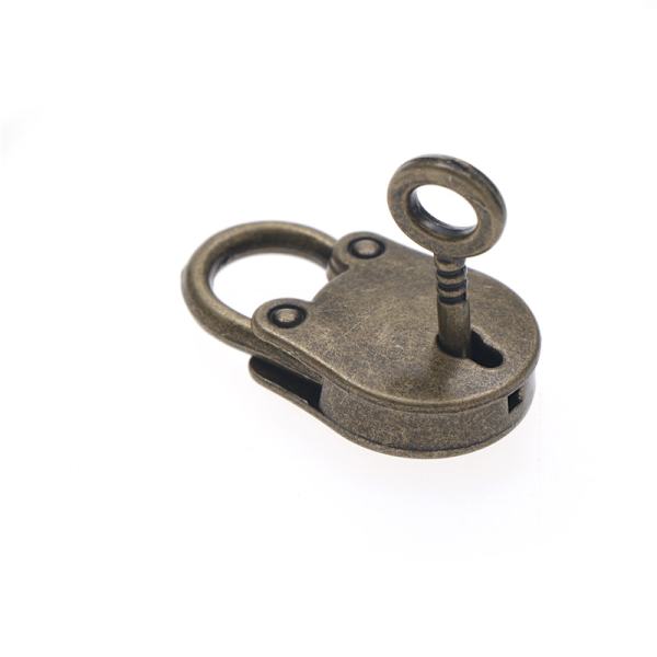Metall Gammal Vintage Style Mini Hänglås Litet Bagage Box Nyckellås