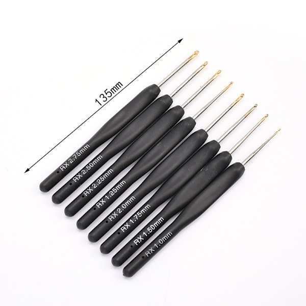 8 st/ set Black Knitting s Virknålar för stickad DIY Craft Loom