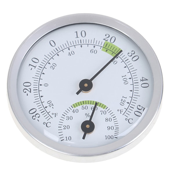 Väggmonterad hushållsanalog termometer & hygrometer för bastu