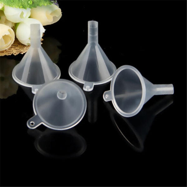 10 st Mini plasttratt Hopper Parfym Emulsion Packing Tool 5pcs