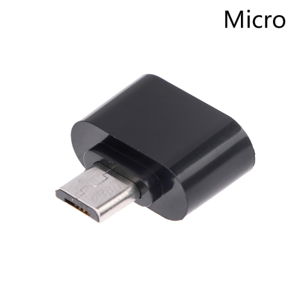 Mikro-USB till USB -omvandlare USB till typ C-adapter Micro hona U Black Micro