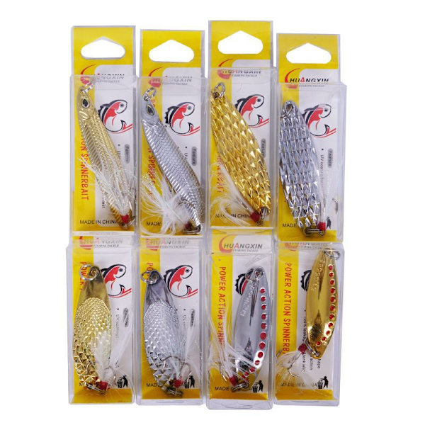 Luya Långräckt Paljettbete 3-20G Med Krokfjäder Cocker Mou silvery Leech Sequins 10g