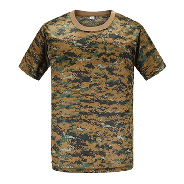 Kamouflage kortärmad sport T-shirt Outdoor Fitness Tactica Sand python XL