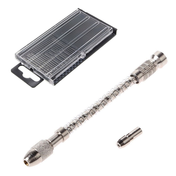 21st Mini Micro Twist Drill 0,3-1,6mm HSS Bit Set Hand Spiral Silver