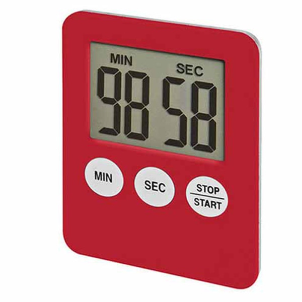 1st LCD Digital Kökstimer Matlagning Count Up Countdown Alarm Red