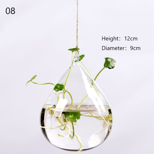 Home ers Klart glas Blomma hängande vas Ball Terrarium Contai 03