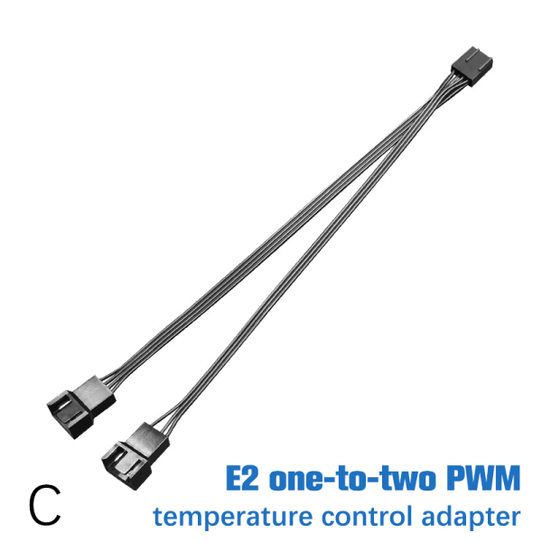PWM PC Fläktdelare 1 till 2/3 4pin/3pins adapterkabel Ex B