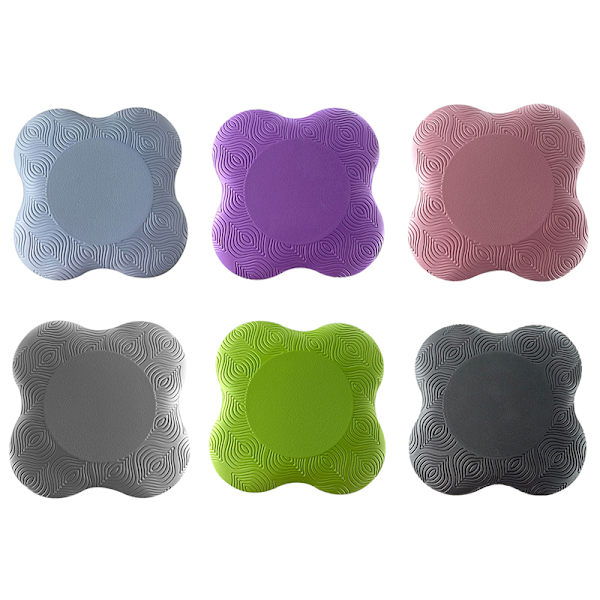 1 Pack Knäskydd Handled Anti-Slip Solid Color Protective Mat Yoga grey