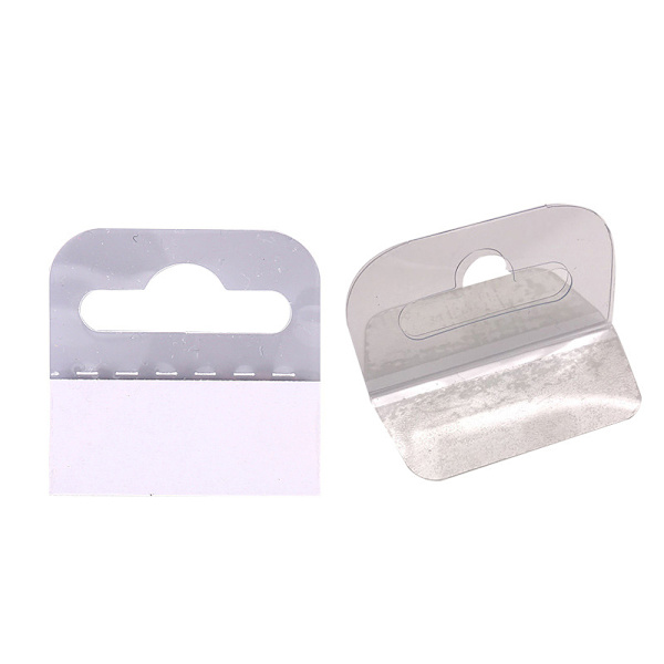 100 st PVC Spår Hål Självhäftande hängetiketter Krok Merchandise Box Ba A3